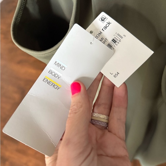 Zella Olive Green Racerback Midi dress, Size Large - Picture 7 of 8